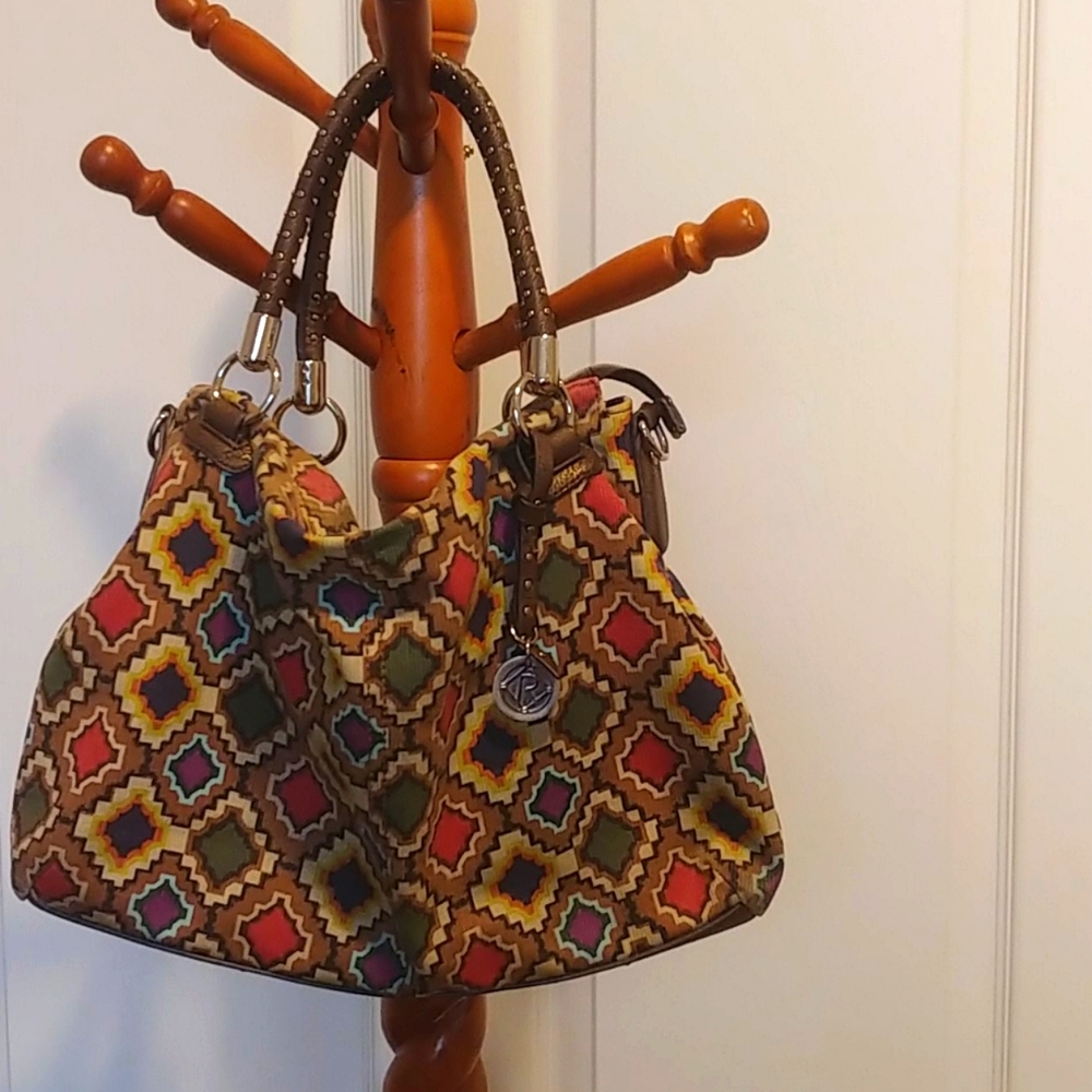 Relic colorful canvas handbag